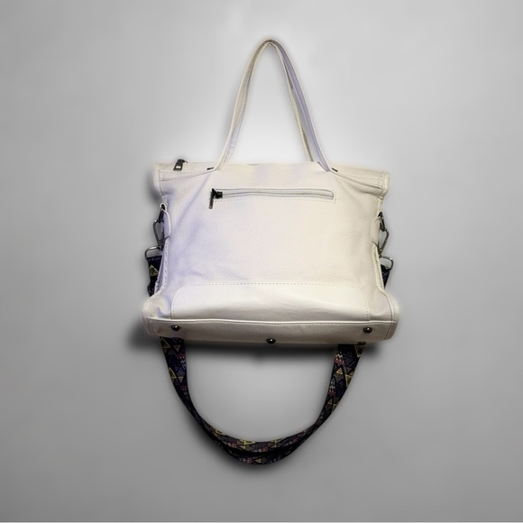 White Shoulder Bag, Top Handle bag, Crossbody Bag versatile - Picture 3 of 6